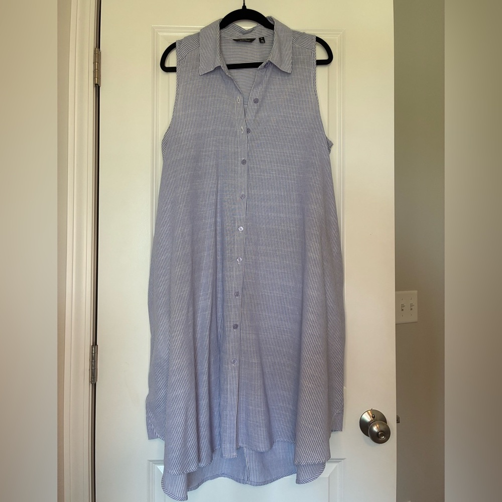 Mlle Gabrielle Light Blue Striped Dress